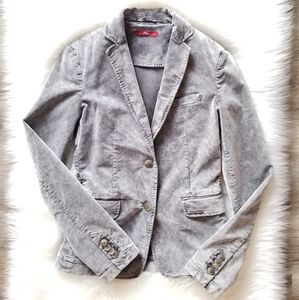 S.Oliver grey velvet tie dye blazer, size 2;
